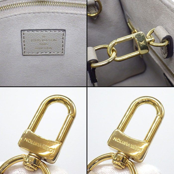 Louis Vuitton Tote Bag On The Go PM Tourtorail Cream Bicolor Monogram Empreinte — view 6