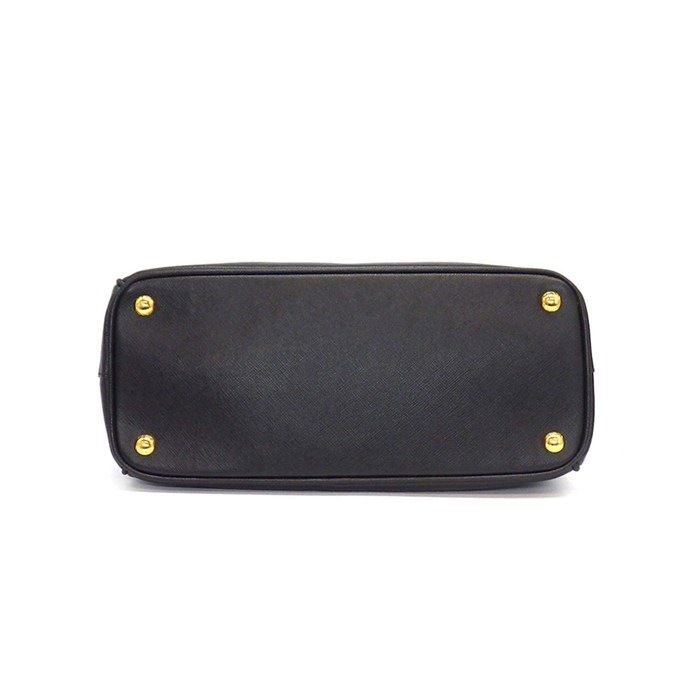 Prada Handle Shoulder Bag Galleria Black Saffiano Lu / Leather Gold — view 4