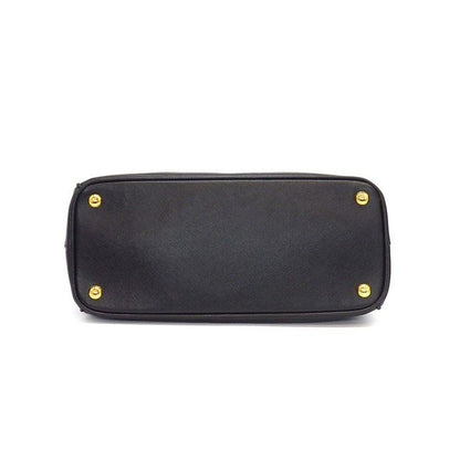 Prada Handle Shoulder Bag Galleria Black Saffiano Lu / Leather Gold — view 4