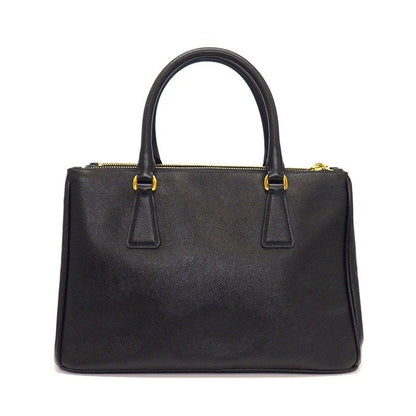 Prada Handle Shoulder Bag Galleria Black Saffiano Lu / Leather Gold — view 2