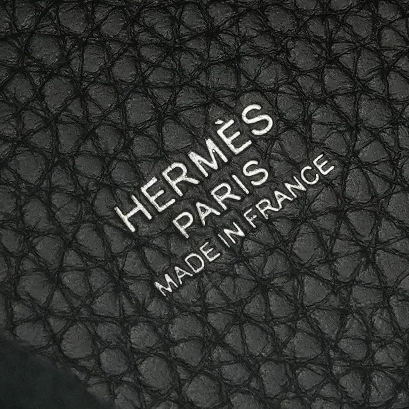 Hermes Picotin Lock PM 18 Tote Bag Taurillon Clemence Noir Black Silver Handle — view 7