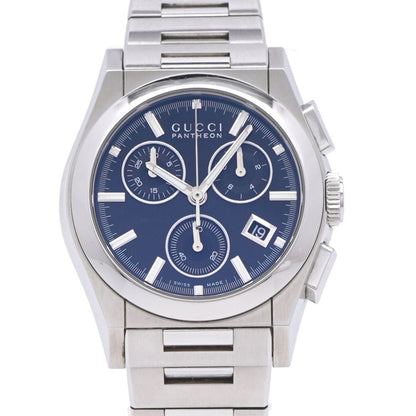 Gucci Pantheon 115.4 Quartz Watch Stainless Steel Black Dial Boys