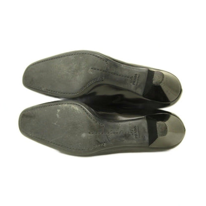 Prada Pumps Shoes Heels Logo Leather Black — view 7