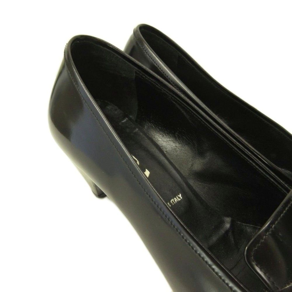 Prada Pumps Shoes Heels Logo Leather Black — view 4