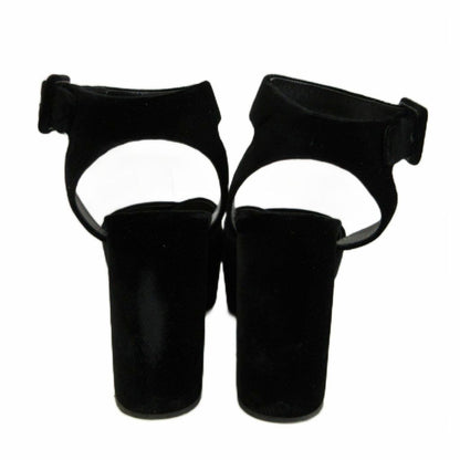Miu Miu Sandals Velour Thick Sole Open Toe Chunky Heel Cross Strap — view 5