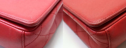 Chanel Mademoiselle Lambskin Red Chain Shoulder Bag — view 8