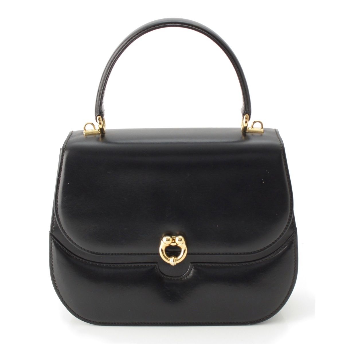 Gucci Leather Vintage 2-Way Shoulder Handle Handbag