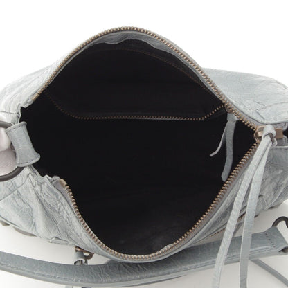 Balenciaga le City Moto Leather Mini 2-Way Handle Gray Handbag — view 7