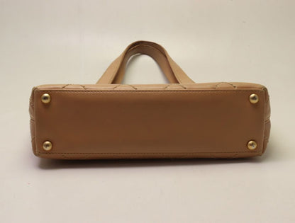 Chanel Wild Stitch Calfskin Beige Hand Tote Bag — view 3