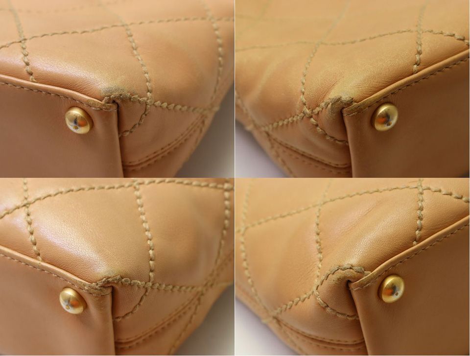 Chanel Wild Stitch Calfskin Beige Hand Tote Bag — view 5