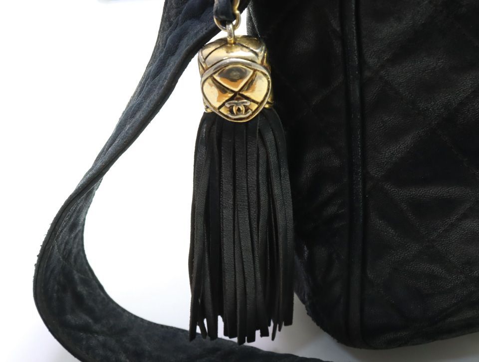 Chanel Quilted Lambskin Fringe Shoulder Bag — view 8