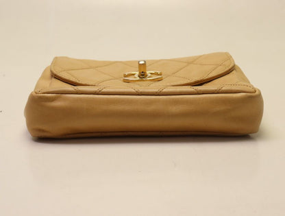 Chanel Quilted Lambskin Beige Waist Bag — view 3