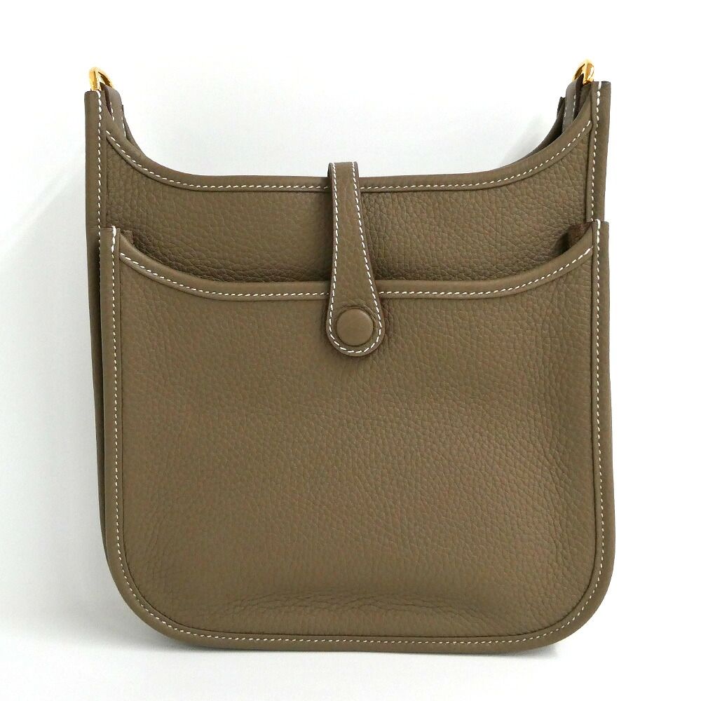Hermes Evelyne 3 23 Etoupe Gold Taurillon Clemence Shoulder Bag — view 2