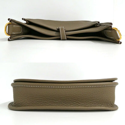 Hermes Evelyne 3 23 Etoupe Gold Taurillon Clemence Shoulder Bag — view 4