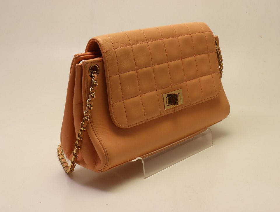 Chanel Choco Bar Lambskin Chain Shoulder Bag — view 4