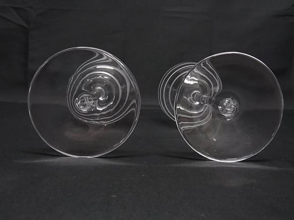Hermes Fanfare Crystal Glass Wine Tableware 2 Customer Set Clear BR — view 4