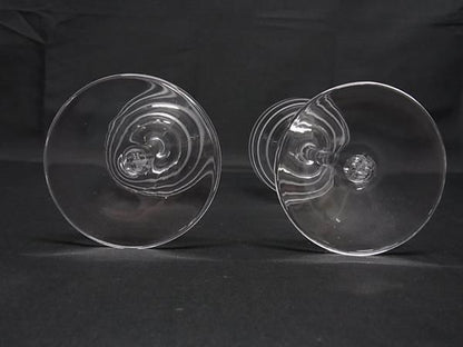 Hermes Fanfare Crystal Glass Wine Tableware 2 Customer Set Clear BR — view 4