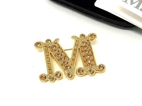 Max Mara New Pin Brooch Pin Badge Gold
