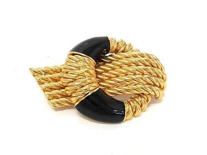 Balenciaga Vintage Pin Brooch Pin Badge Gold Black