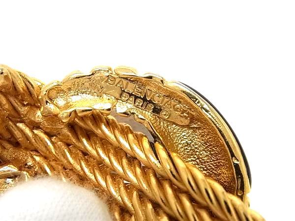 Balenciaga Vintage Pin Brooch Pin Badge Gold Black — view 4