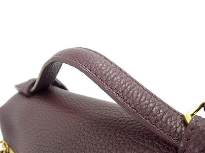 Loro Piana Leather Backpack Bordeaux — view 2