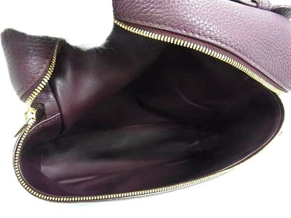 Loro Piana Leather Backpack Bordeaux — view 5