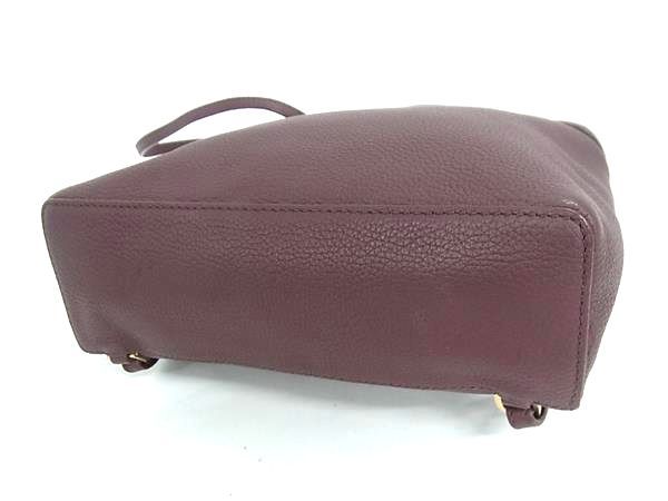 Loro Piana Leather Backpack Bordeaux — view 4