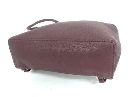 Loro Piana Leather Backpack Bordeaux — view 4