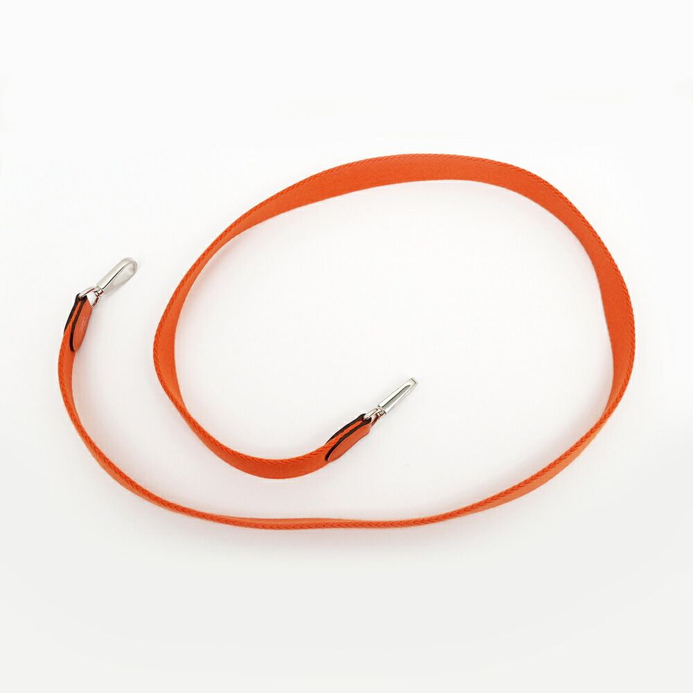 Hermes Evelyne TPM Orange Silver Taurillon Clemence Leather Shoulder Bag — view 7