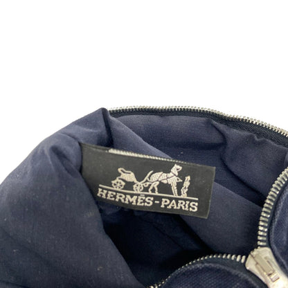 Hermes Pouch Bolide 20 Navy Light Brown Leather — view 5