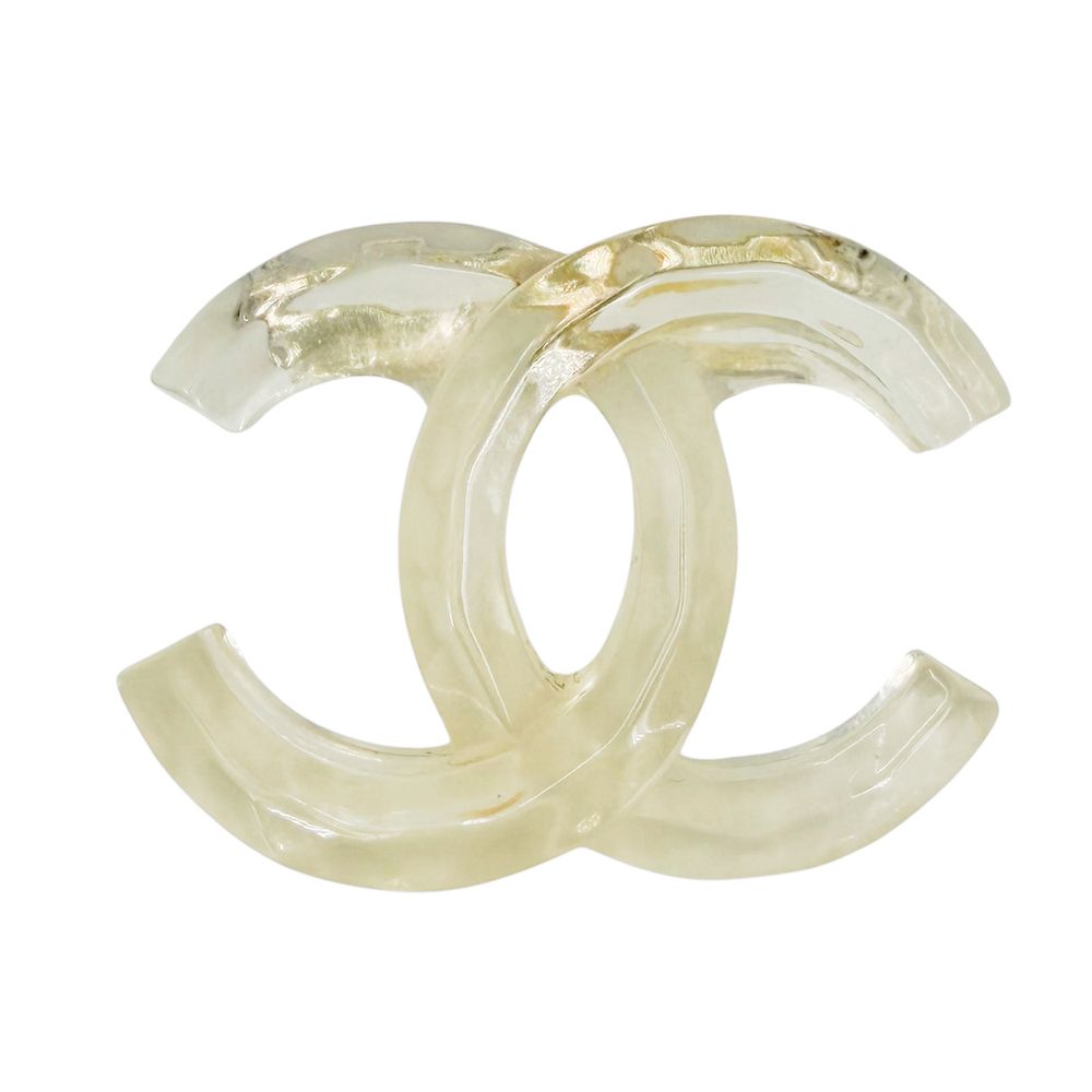 Chanel 02P Brooch CC Logo Clear