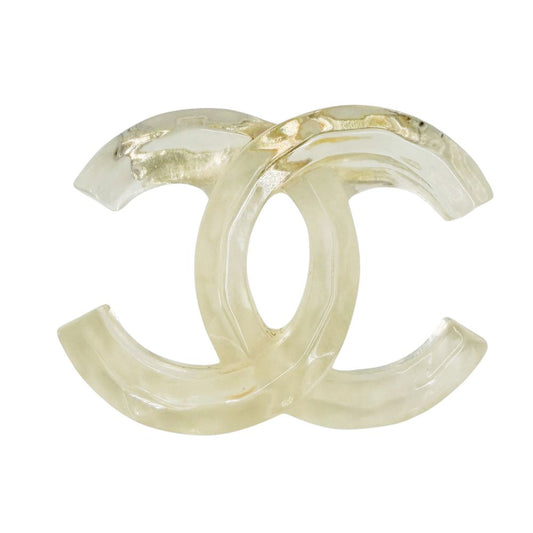 Chanel 02P Brooch CC Logo Clear