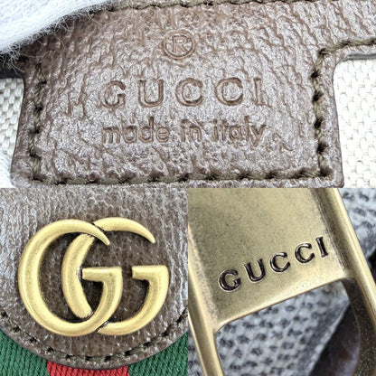 Gucci Belt Bag Ophidia Bag Sherry Line GG Supreme Canvas Leather Beige Brown — view 5