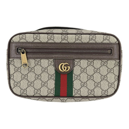 Gucci Belt Bag Ophidia Bag Sherry Line GG Supreme Canvas Leather Beige Brown