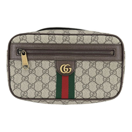 Gucci Belt Bag Ophidia Bag Sherry Line GG Supreme Canvas Leather Beige Brown