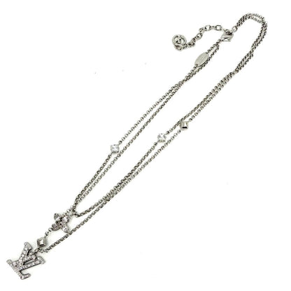Louis Vuitton Necklace Chain Monogram with Adjustable Star Rhinestone Silver — view 5