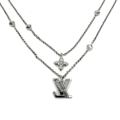 Louis Vuitton Necklace Chain Monogram with Adjustable Star Rhinestone Silver — view 2