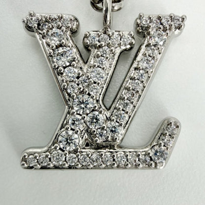 Louis Vuitton Necklace Chain Monogram with Adjustable Star Rhinestone Silver — view 6