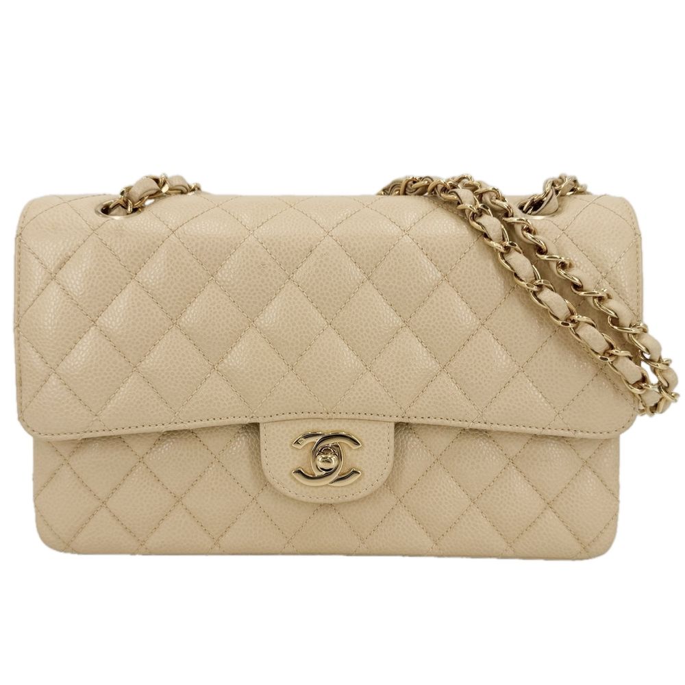 Chanel Shoulder Bag Quilted 25 Double Chain Flap Bag Crossbody CC Logo Turnlock