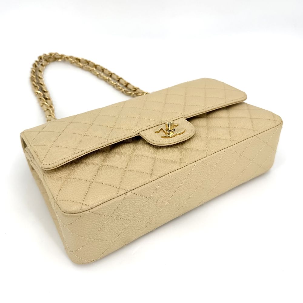Chanel Shoulder Bag Quilted 25 Double Chain Flap Bag Crossbody CC Logo Turnlock — view 3