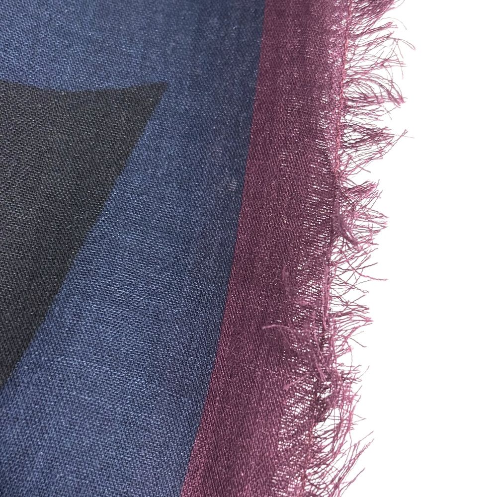 Balenciaga Scarf Floral Pattern Large Wool Silk Bordeaux Multicolor — view 4
