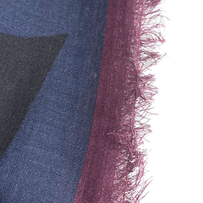 Balenciaga Scarf Floral Pattern Large Wool Silk Bordeaux Multicolor — view 4