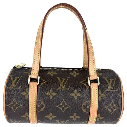 Louis Vuitton Handle Mini Papillon 19 Shoulder Bag M Monogram Canvas Brown Gold