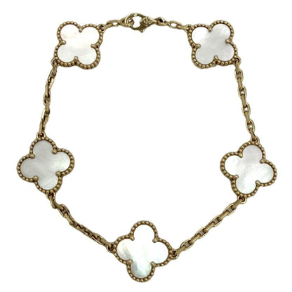 Van Cleef & Arpels Bracelet Vintage Alhambra Gold Mother of Pearl White