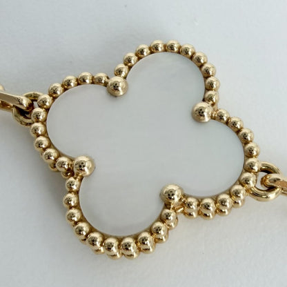 Van Cleef & Arpels Bracelet Vintage Alhambra Gold Mother of Pearl White — view 4