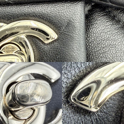 Chanel Backpack CC Logo Quilted Drawstring Leather Black Gold — view 7
