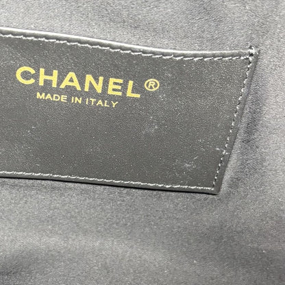 Chanel Shoulder Bag 25 Small Handle Chain CC Logo Caviar Leather Black Gold — view 8