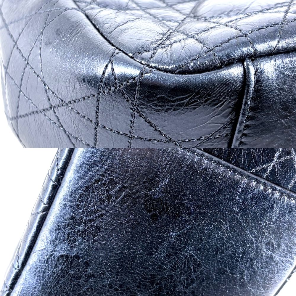 Dior 2-Way Cannage New Rock Metallic Shoulder Bag Crossbody Handle Leather Blue — view 7