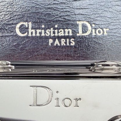 Dior 2-Way Cannage New Rock Metallic Shoulder Bag Crossbody Handle Leather Blue — view 5