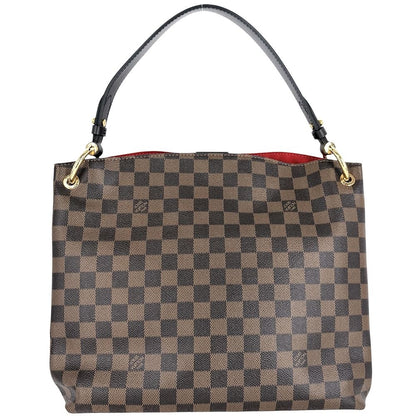 Louis Vuitton Handle Graceful PM Damier Ebene Gray PM One Brown Gold Handbag — view 2